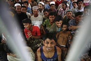 Human trafficking victims from Myanmar are held in a detention cell near the Thailand-Malaysian border, Feb. 13. Pope Francis has raised the blight of human trafficking onto the global stage, calling it “a crime against humanity” and decrying the world’s indifference. CNS photo/Damir Sagolj, Reuters