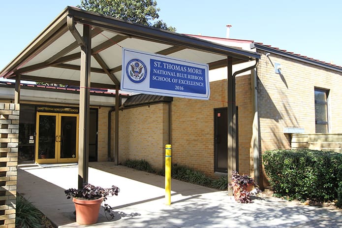 The parish’s Blue Ribbon school has been an integral part of the church since 1950. Jerry Raymond is the school’s current principal. Photo By Michael Alexander